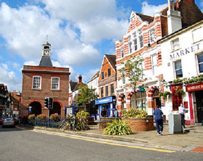 Reigate High Street and Shops