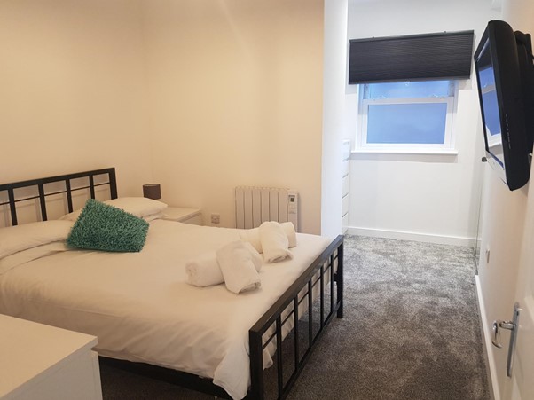 Living Room, Bedroom and shower in Croydon Apartment to rent